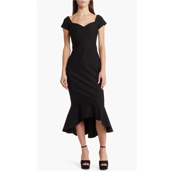 Lulus Dresses & Skirts - Lulus How Much I Care Off the Shoulder Dress Mermaid Ruffle Hi-Low Size XS